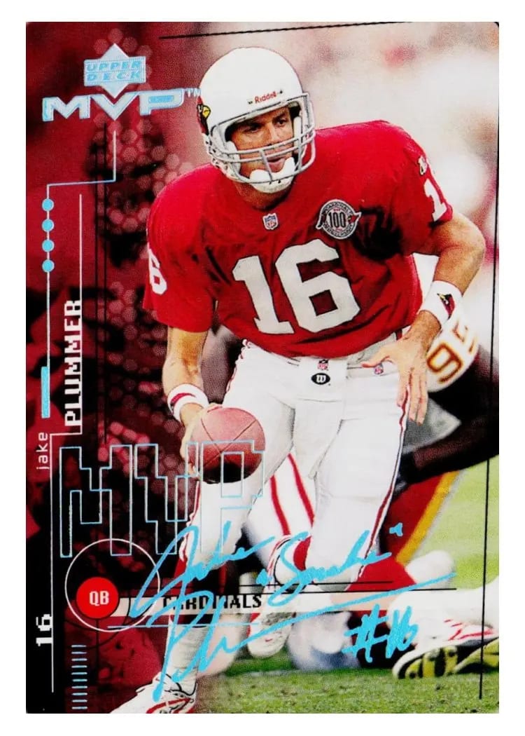 1999 Upper Deck MVP Jake Plummer #1 card