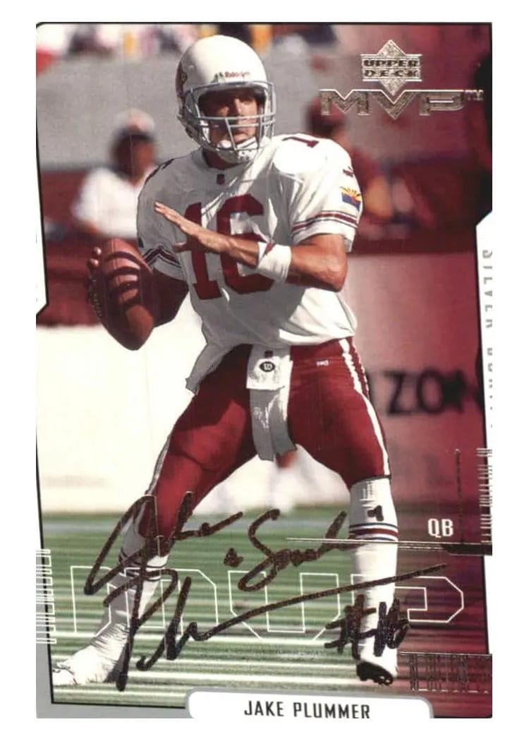 2000 Upper Deck MVP Jake Plummer #1 card