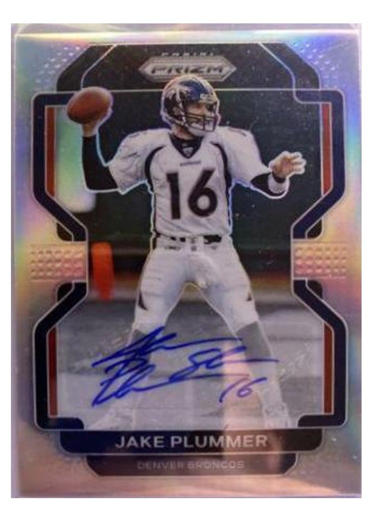 2021 Panini Prizm Base Set Jake Plummer Autographs Silver Prizm #207 card