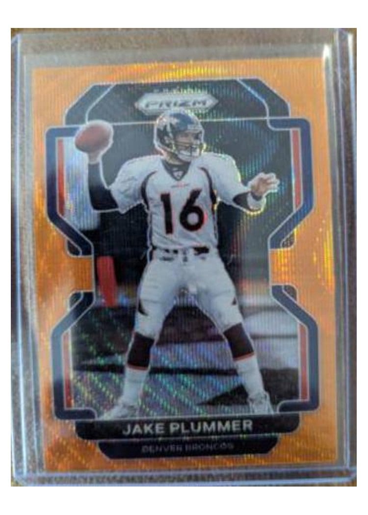 2021 Panini Prizm Base Set Jake Plummer Orange Wave Prizm #207 card