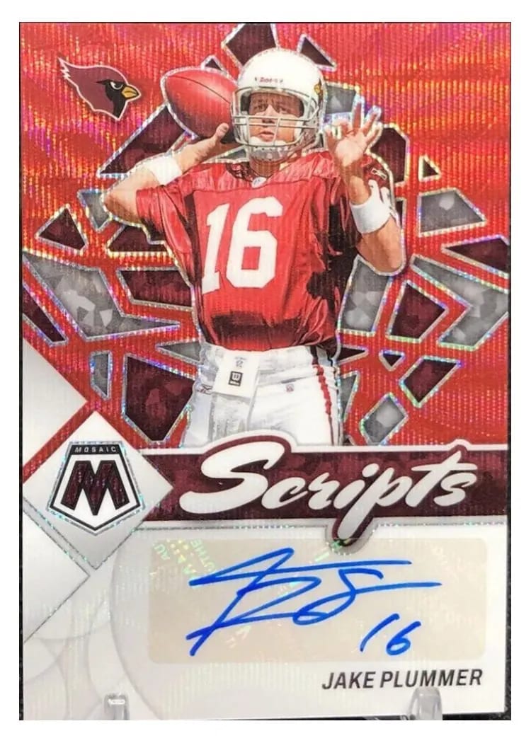 2022 Panini Mosaic Scripts Jake Plummer #S-JP card