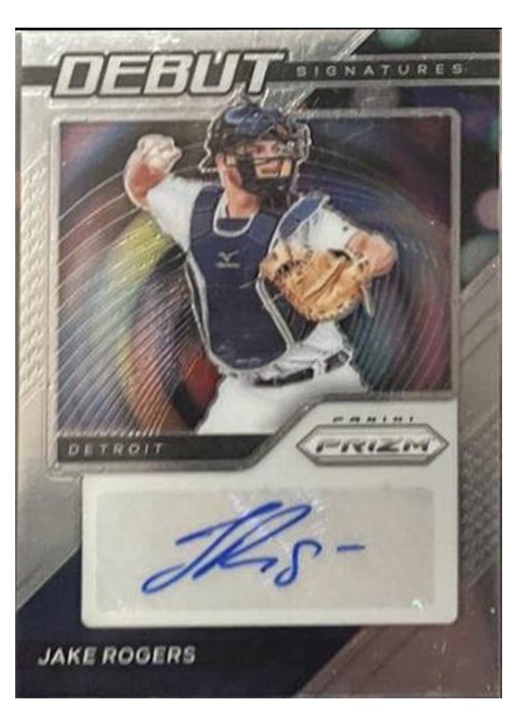 2021 Panini Prizm Debut Signatures Jake Rogers #DS-JR card