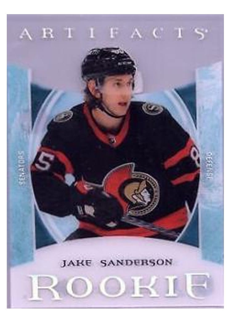 2023-24 Upper Deck Artifacts 2022-23 Update - Clear Cut Rookies Jake Sanderson #221 card