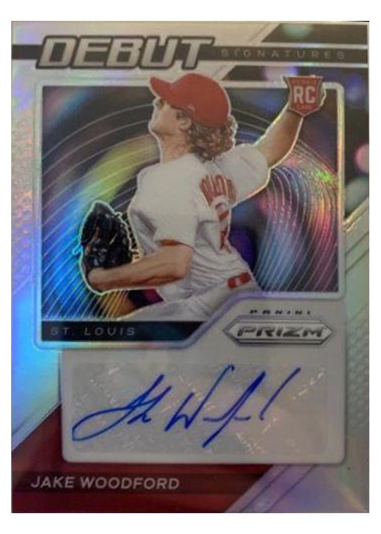 2021 Panini Prizm Debut Signatures Jake Woodford #DS-JW card