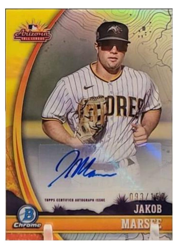 2024 Bowman Chrome 2023 AFL Fall Stars Autographs Jakob Marsee #AFL-JM card