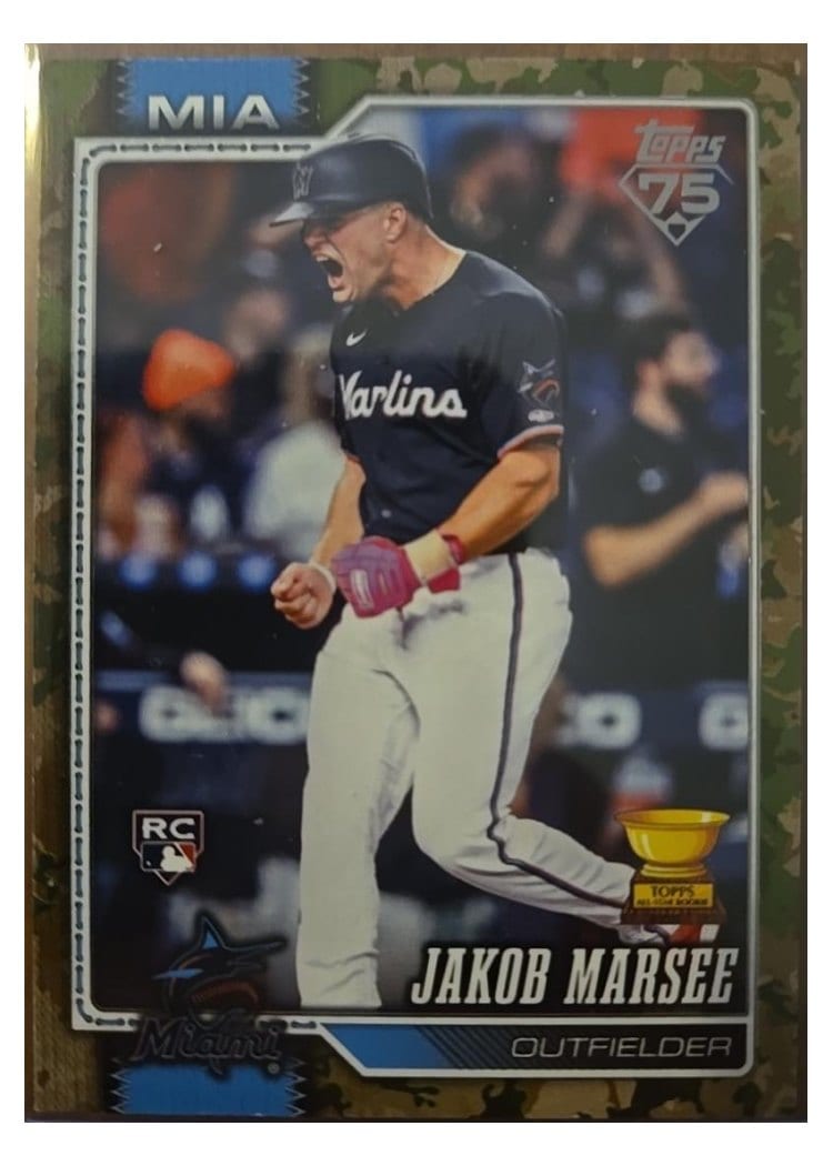 2026 Topps Jakob Marsee Memorial Day Camo #37 card
