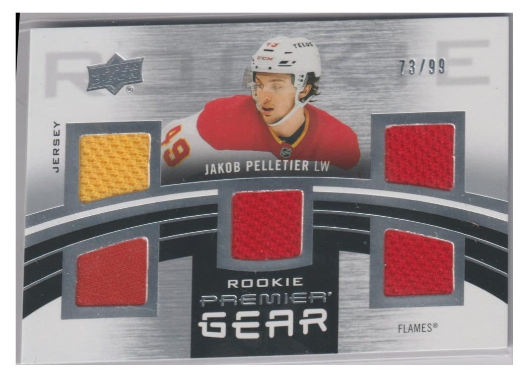 2023-24 Upper Deck Premier Premier Gear Rookies Jersey Jakob Pelletier #PGR-JP card