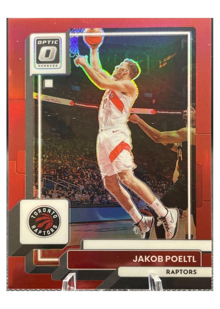 2022 Panini Donruss Optic Jakob Poeltl Red #187 card