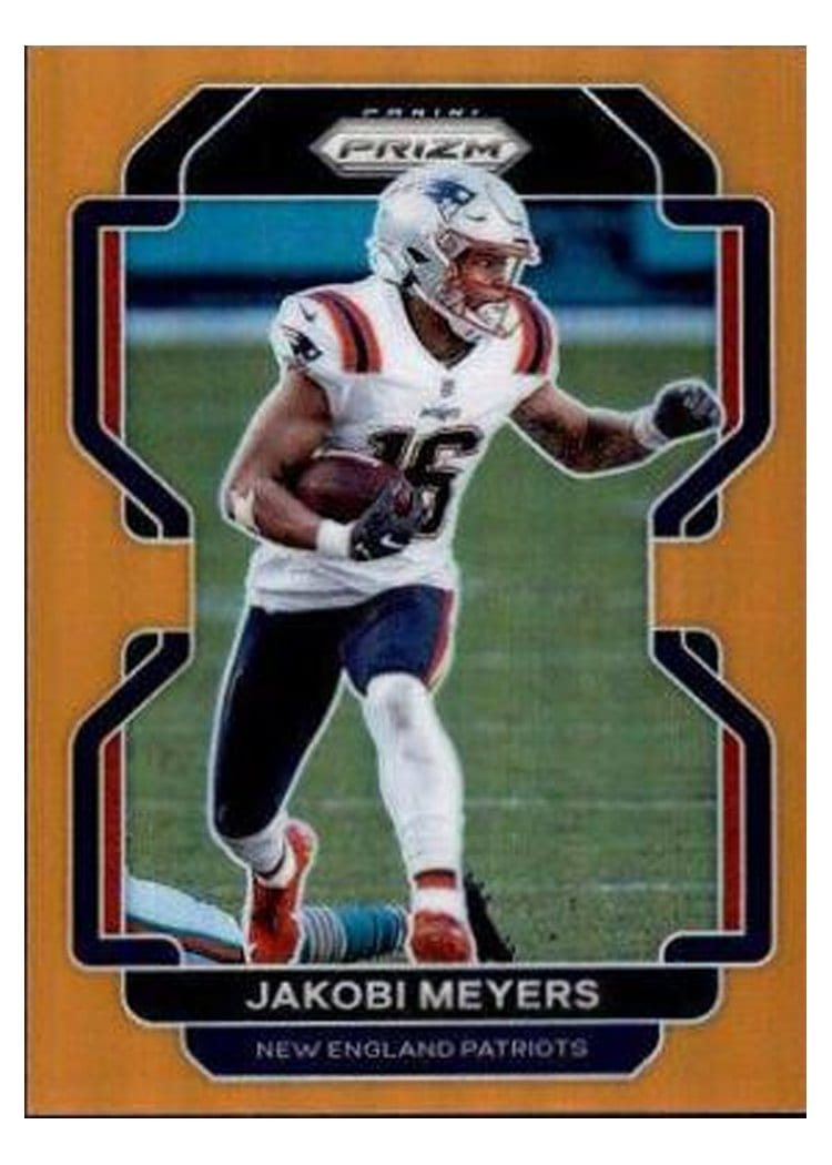 2021 Panini Prizm Base Set Jakobi Meyers Orange Prizm #95 card