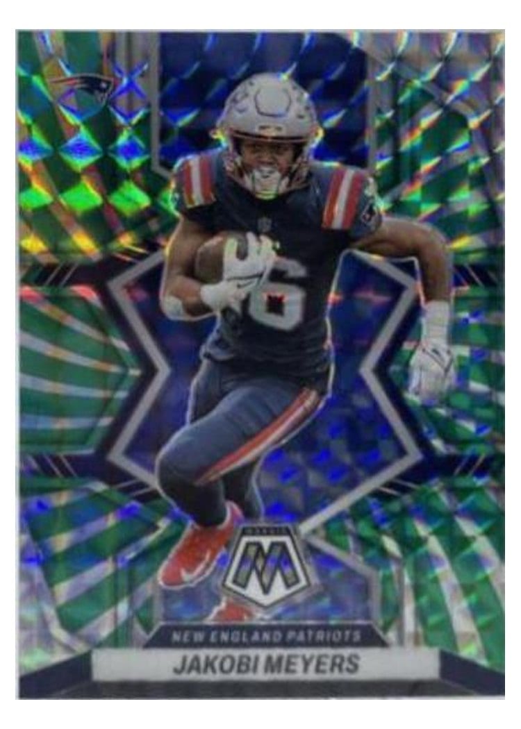 2022 Panini Mosaic Base Set Jakobi Meyers Green Swirl #135 card