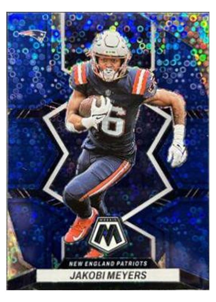 2022 Panini Mosaic Base Set Jakobi Meyers No Huddle Blue #135 card