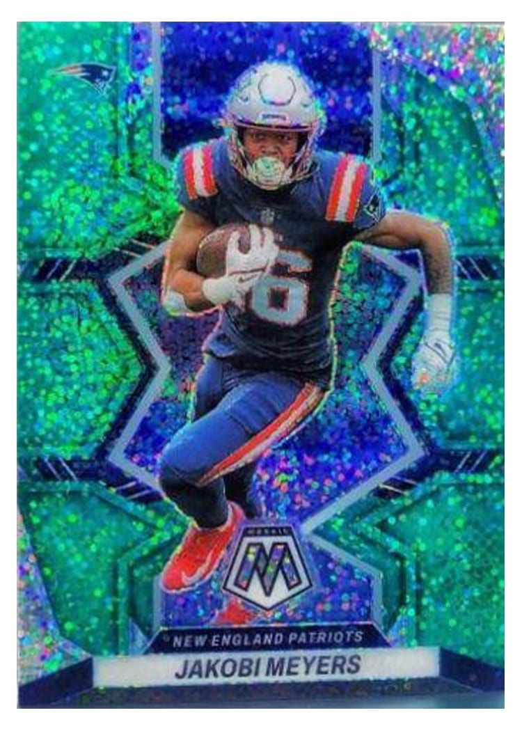 2022 Panini Mosaic Base Set Jakobi Meyers Green Sparkle #135 card