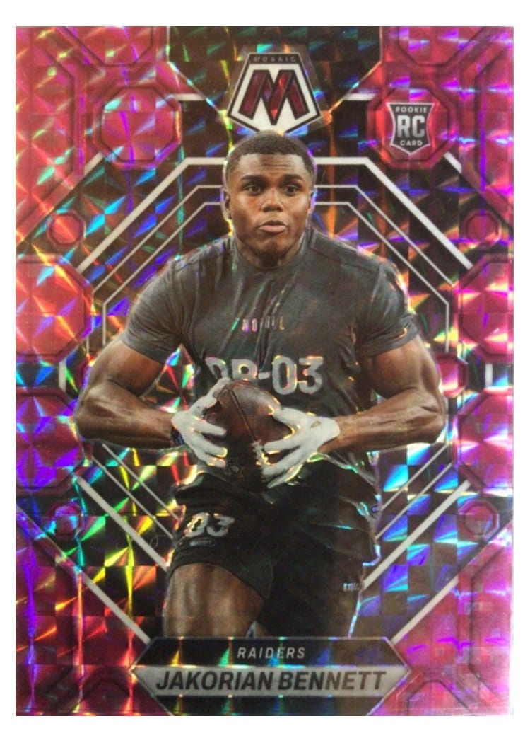 2023 Panini Mosaic Base Set Jakorian Bennett Camo Pink #327 card