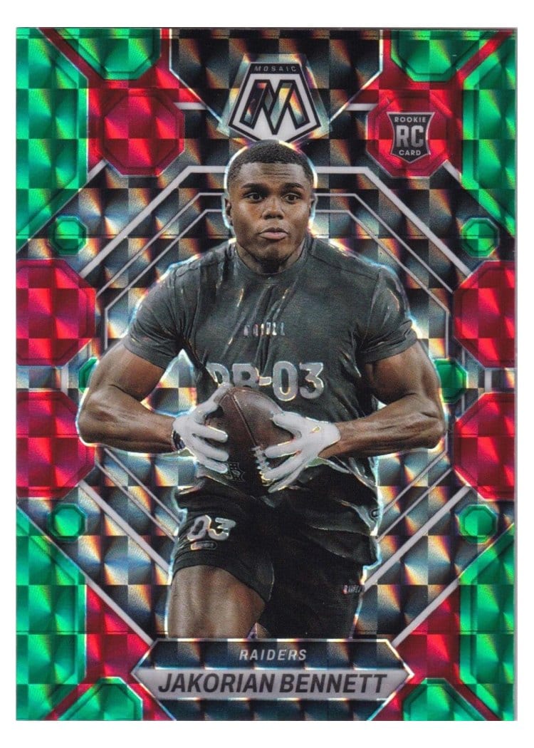 2023 Panini Mosaic Base Set Jakorian Bennett Choice Red Green #327 card