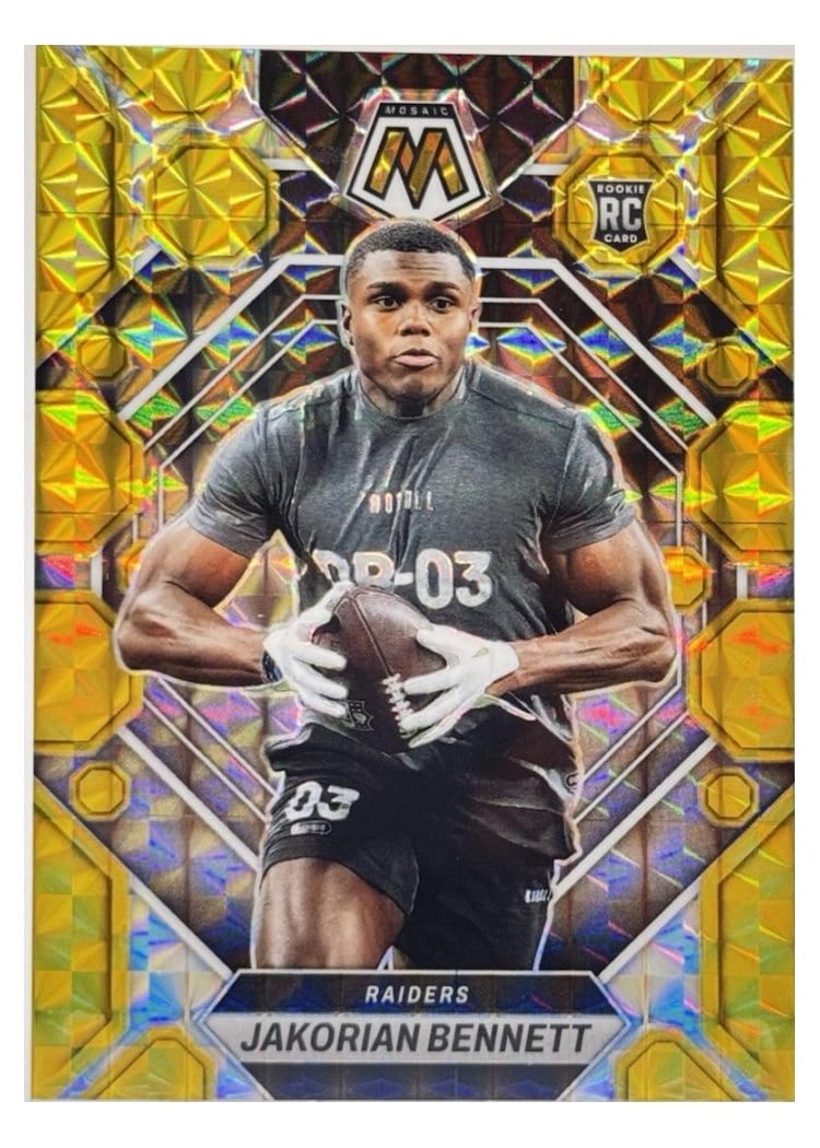 2023 Panini Mosaic Base Set Jakorian Bennett Gold #327 card