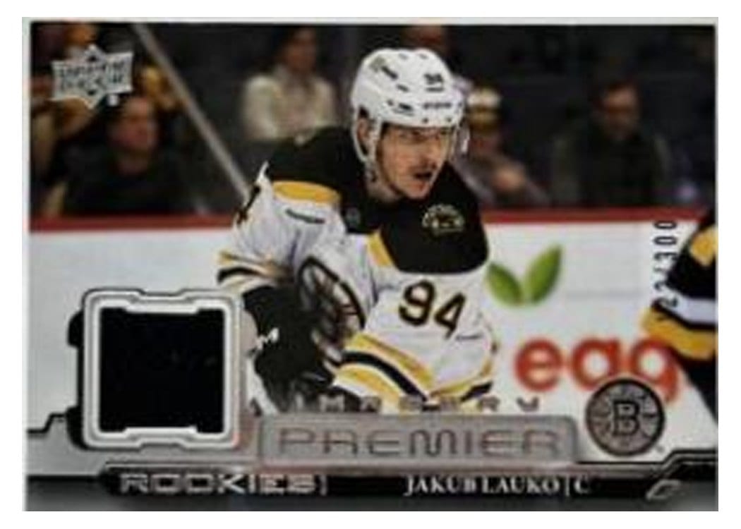 2022-23 Upper Deck Premier Premier Dynamic Imagery Rookies Jersey Jakub Lauko #PDJR-JL card