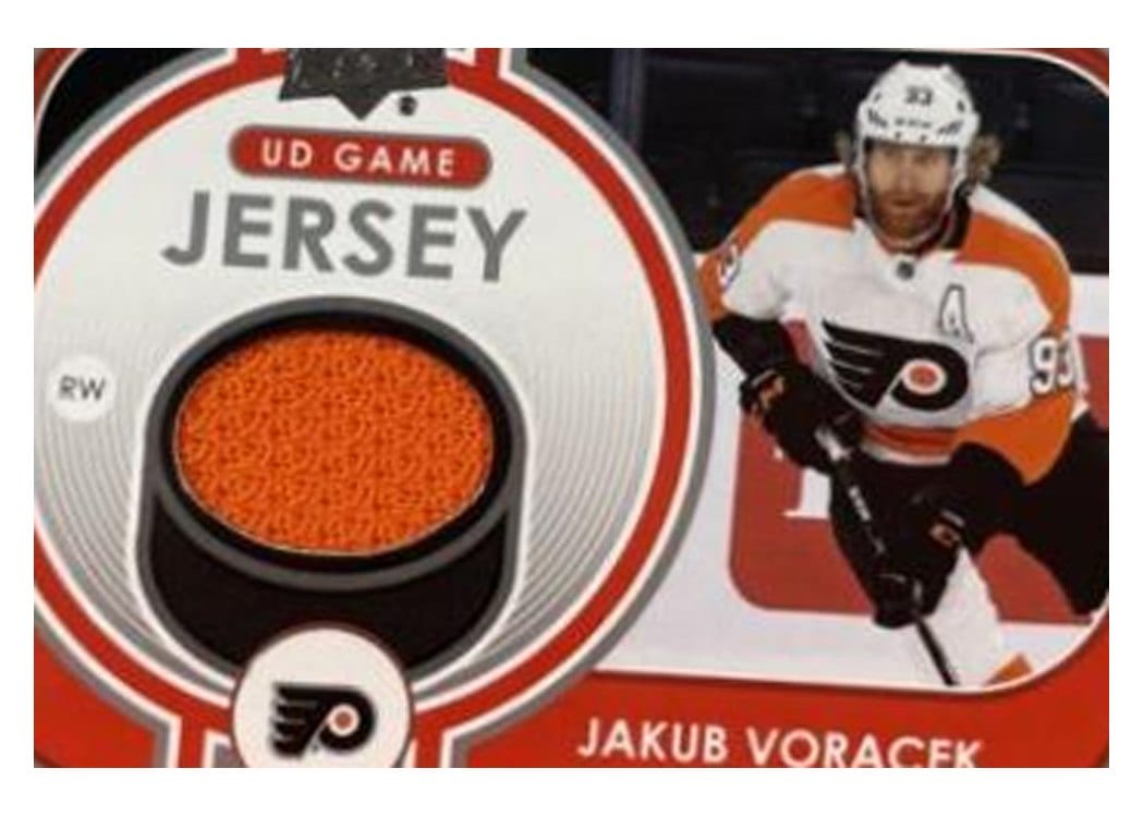 2021-22 Upper Deck UD Game Jersey Jakub Voracek #GJ-JV card