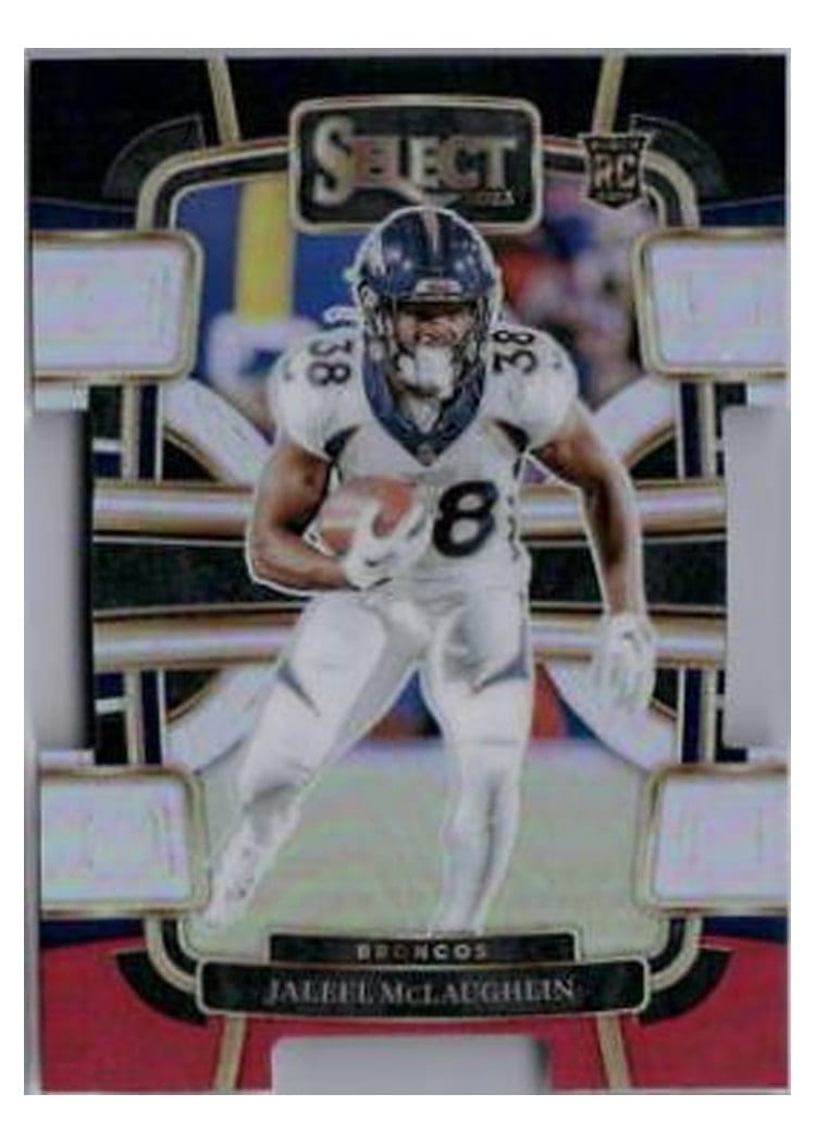 2023 Panini Select Base Set Jaleel McLaughlin Black Red Prizm Die-Cut #32 card