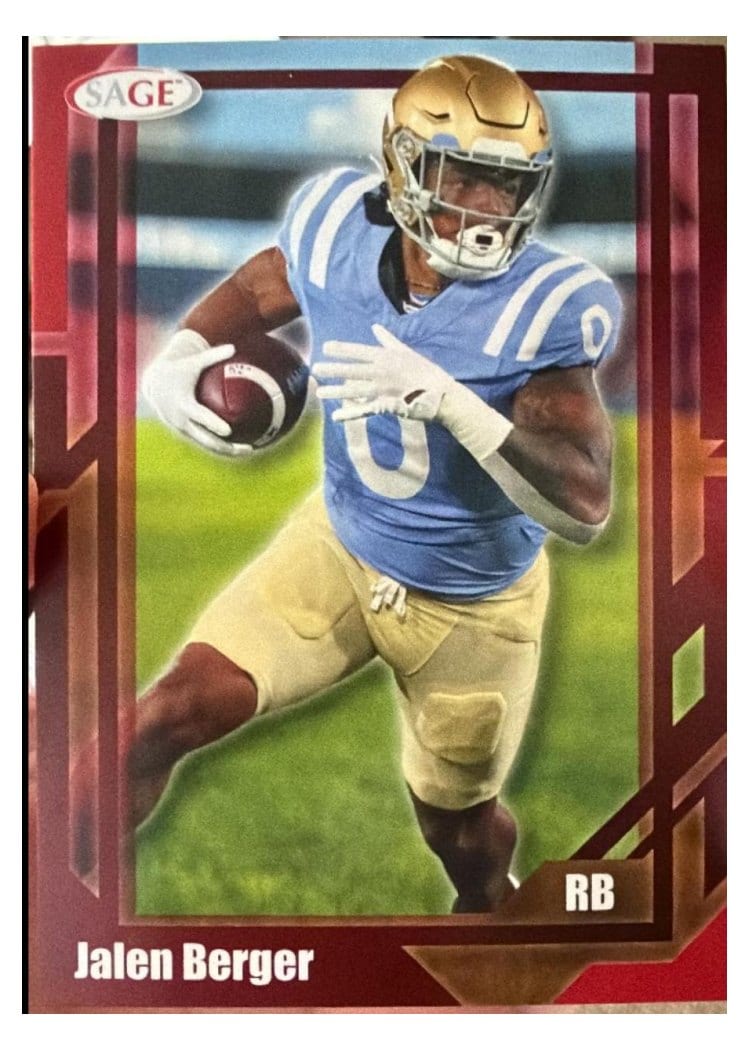 2026 SAGE Football Base Set Jalen Berger #7 card