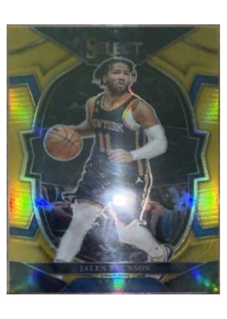 2022-23 Panini Select Base Set Jalen Brunson Gold Prizm #222 card