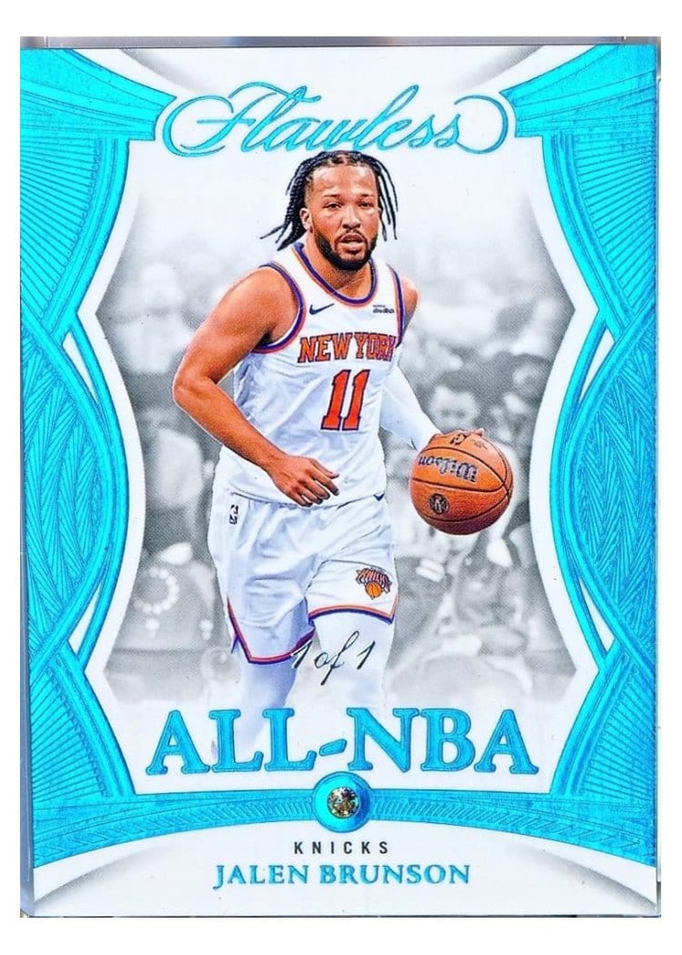 2024-25 Panini Flawless Base Gems Jalen Brunson #187 card
