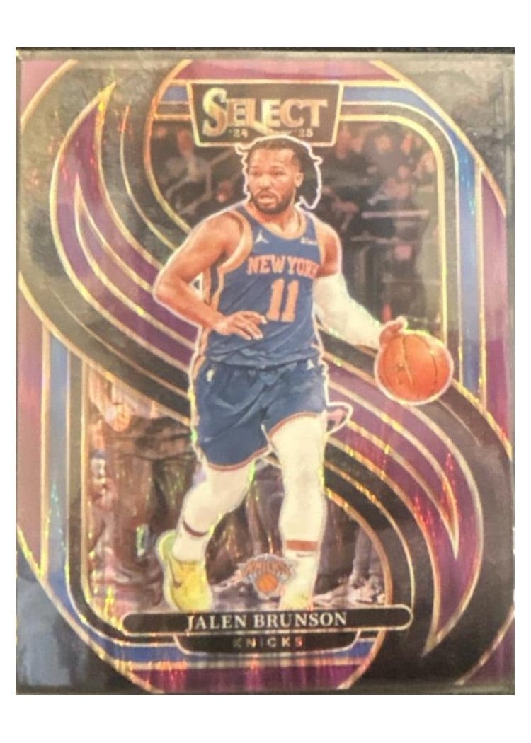 2024-25 Panini Select Base Set Jalen Brunson Purple Flash Prizm #151 card