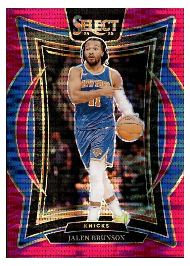 2024-25 Panini Select Base Set Jalen Brunson Neon Purple Pulsar Prizm #42 card