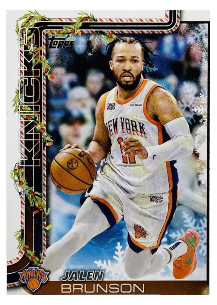 2025-26 Topps Holiday SSP Back Variations Jalen Brunson #SSB-JB card