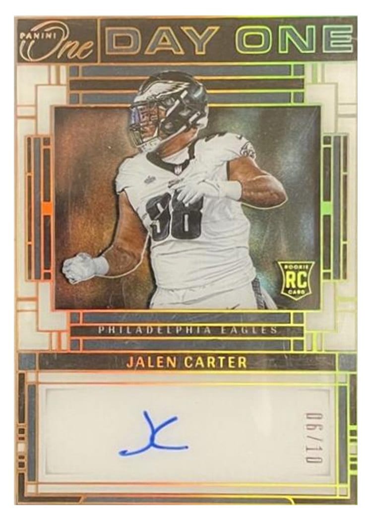 2023 Panini One Day One Autographs Jalen Carter #117 card