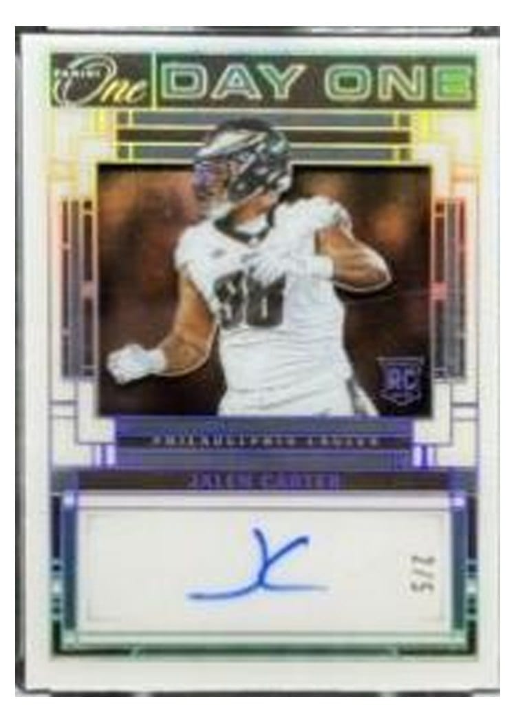 2023 Panini One Day One Autographs Jalen Carter #117 card