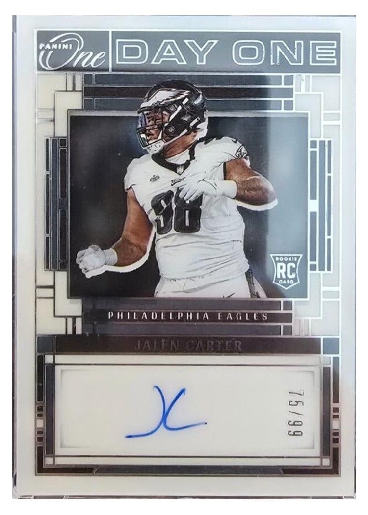 2023 Panini One Day One Autographs Jalen Carter #117 card