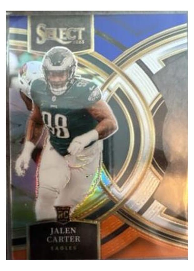 2023 Panini Select Jalen Carter Blue Orange Prizm Die-Cut #171 card