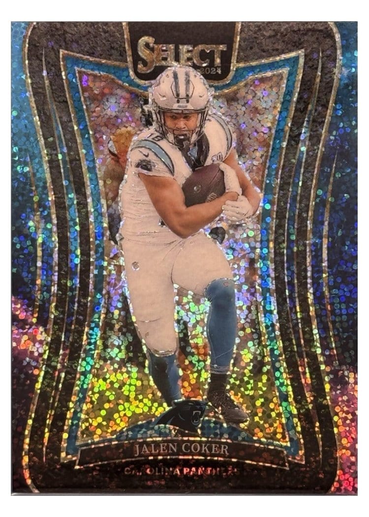 2024 Panini Select Base Set Jalen Coker Cosmic Prizm #355 card
