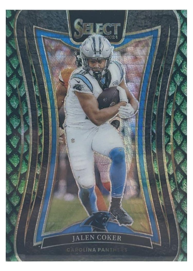 2024 Panini Select Base Set Jalen Coker Dragon Scale Prizm #355 card