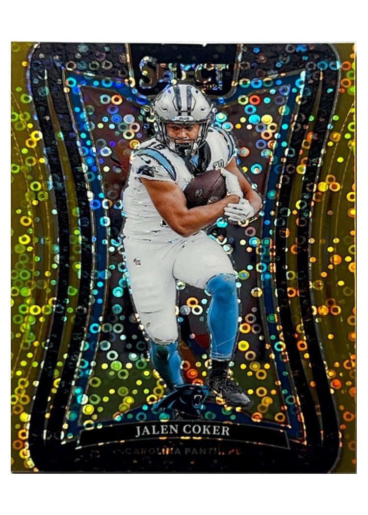 2024 Panini Select Base Set Jalen Coker Gold Disco Prizm #355 card