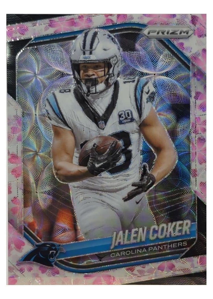 2025 Panini Prizm Base Set Jalen Coker Plum Blossom #55 card