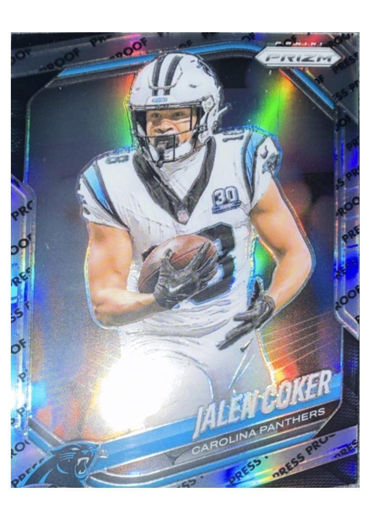 2025 Panini Prizm Base Set Jalen Coker Press Proof #55 card