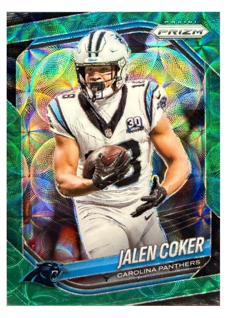 2025 Panini Prizm Base Set Jalen Coker Green Scope #55 card