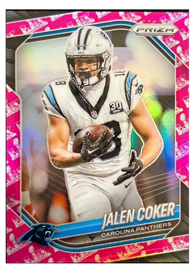 2025 Panini Prizm Base Set Jalen Coker Super Bowl LX #55 card