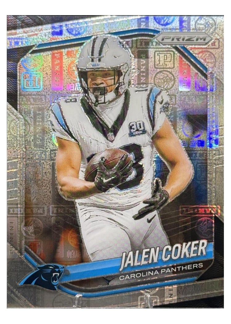 2025 Panini Prizm Base Set Jalen Coker Panini Logo #55 card