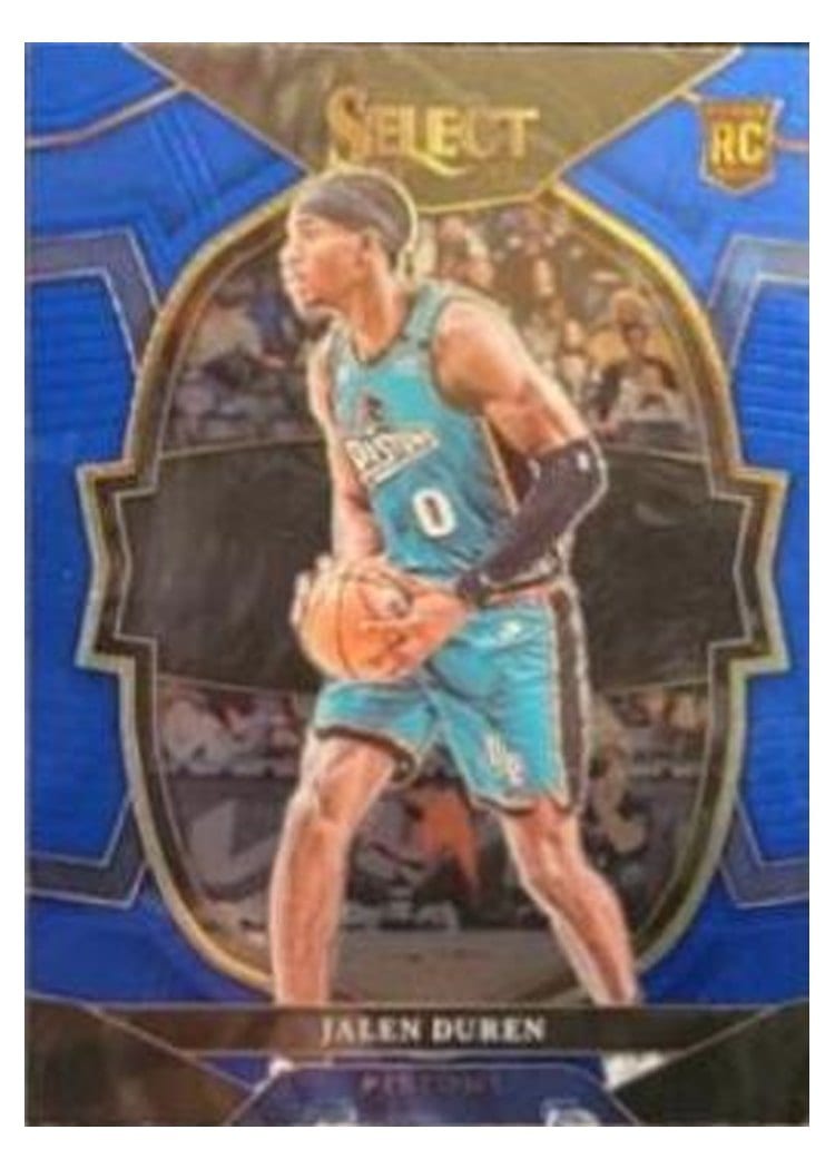 2022-23 Panini Select Base Set Jalen Duren Green White Purple Prizm #176 card