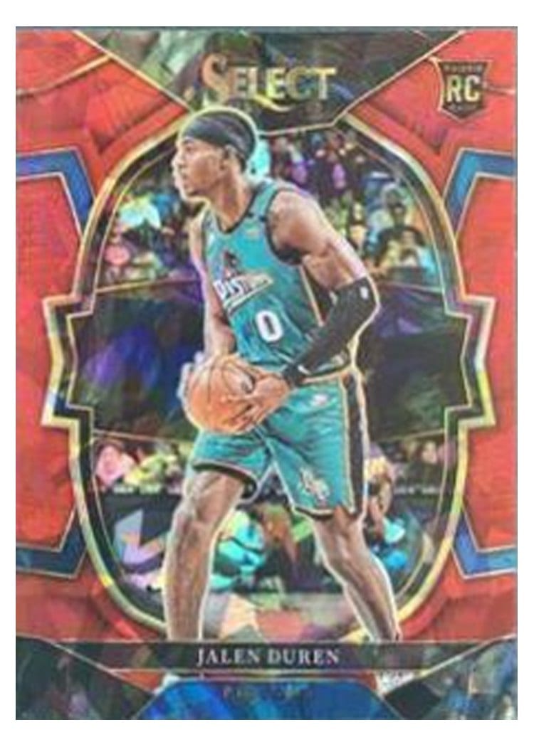 2022-23 Panini Select Base Set Jalen Duren Red Cracked Ice Prizm #98 card