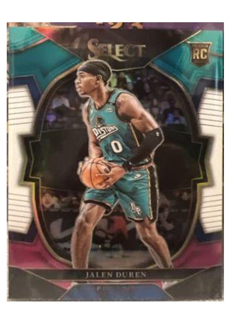 2022-23 Panini Select Base Set Jalen Duren Teal White Pink Prizm #98 card