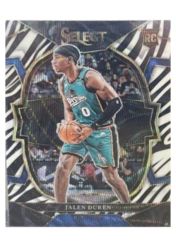 2022-23 Panini Select Base Set Jalen Duren Zebra Prizm #98 card