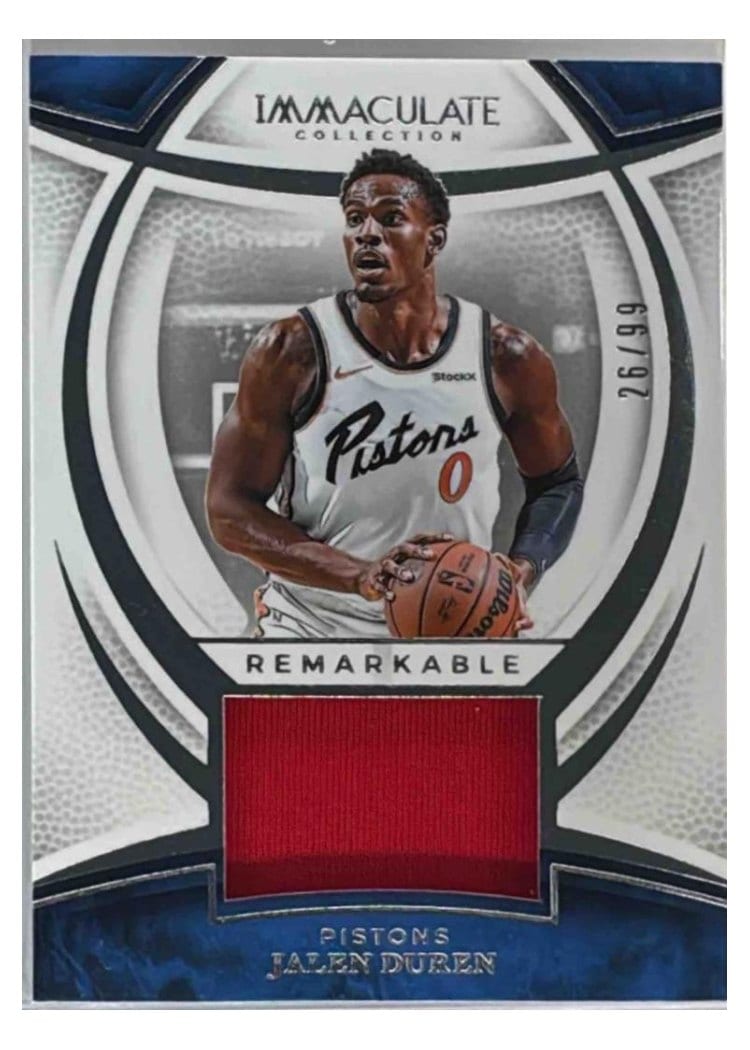 2024-25 Panini Immaculate Collection Remarkable Jerseys Set Jalen Duren #20 card