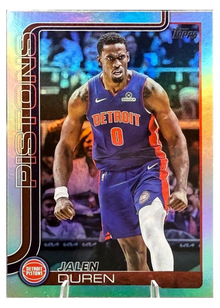 2025-26 Topps Base Set Jalen Duren Rainbow Foilboard #41 card