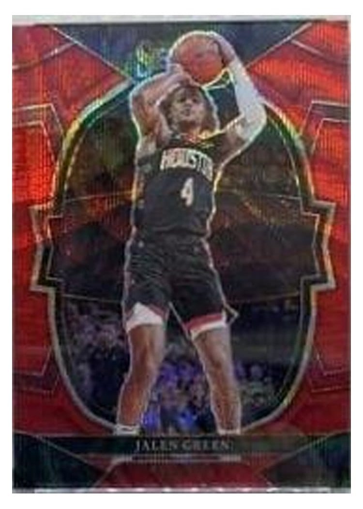 2022-23 Panini Select Base Set Jalen Green Red Wave Prizm #52 card