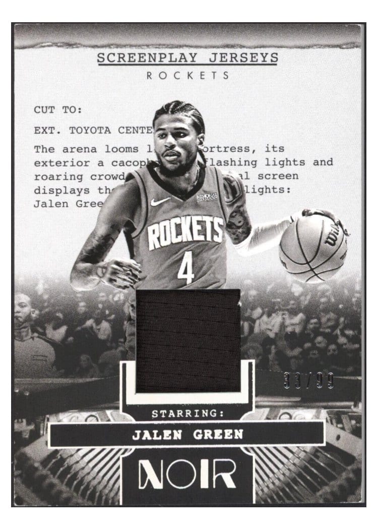 2024-25 Panini Noir Screenplay Jerseys Set Jalen Green #13 card