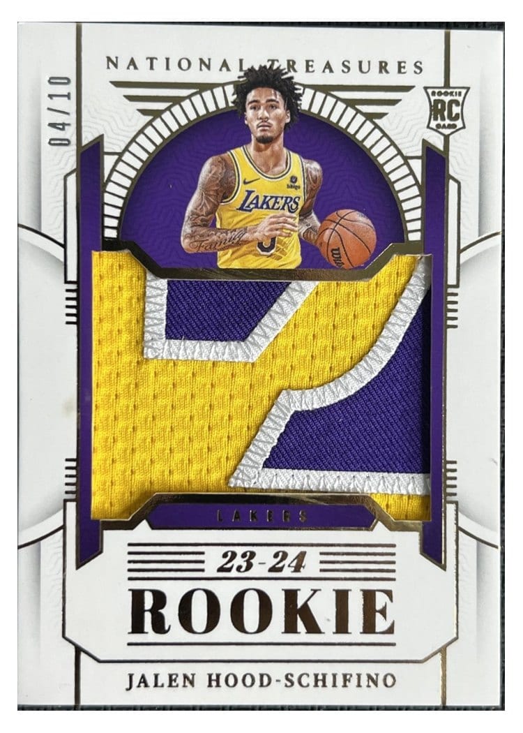 2023-24 Panini National Treasures Rookie Patches Jalen Hood-Schifino #156 card