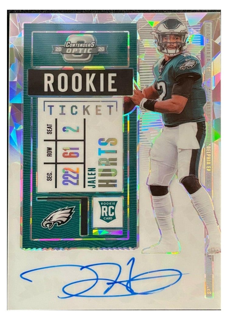 2020 Panini Contenders Optic Base Set Jalen Hurts #122 card